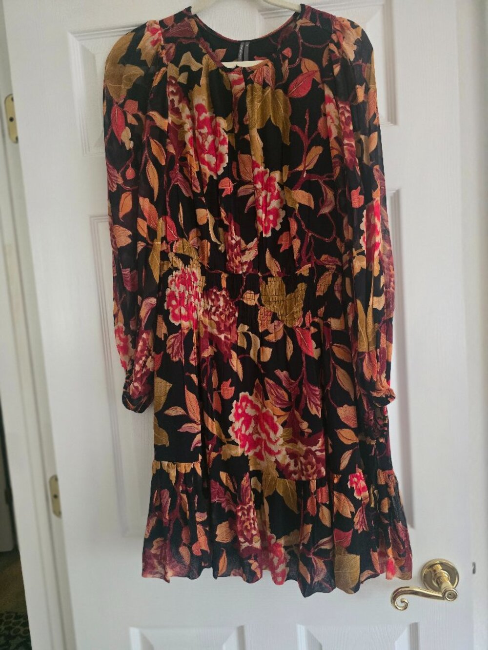 Anthropologie Autumn Colors Flowing Dress 1X